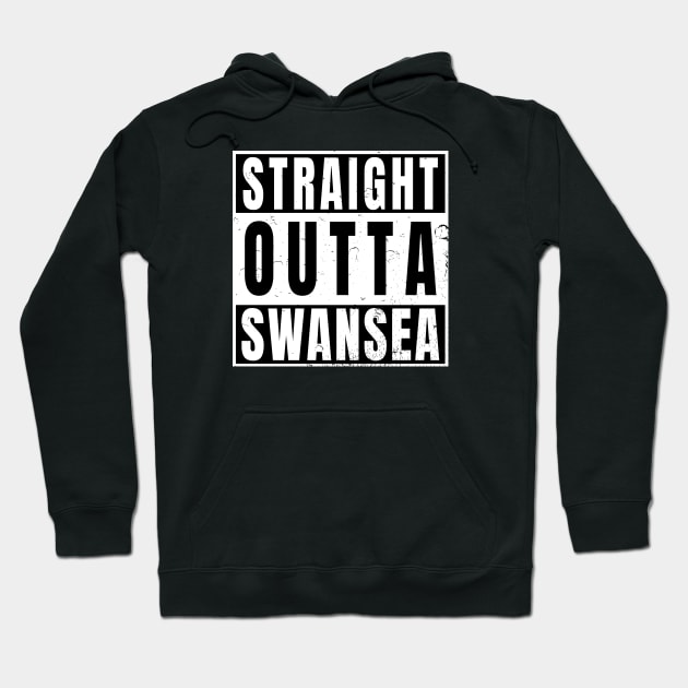 Straight Outta Swansea Hoodie by Randomart